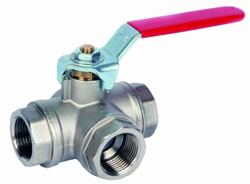 Albion 1/4-2" Brass L/T Port 3-Way Ball Valve ART 70L