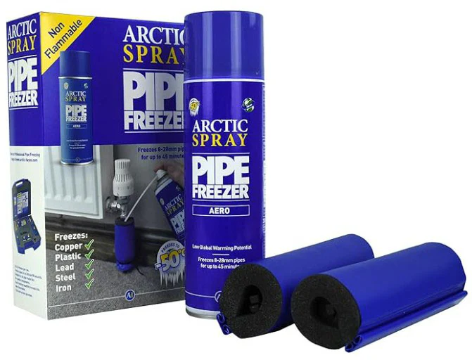 Arctic 300ml Pipe Freezing Spray c/w Two Freeze Jackets