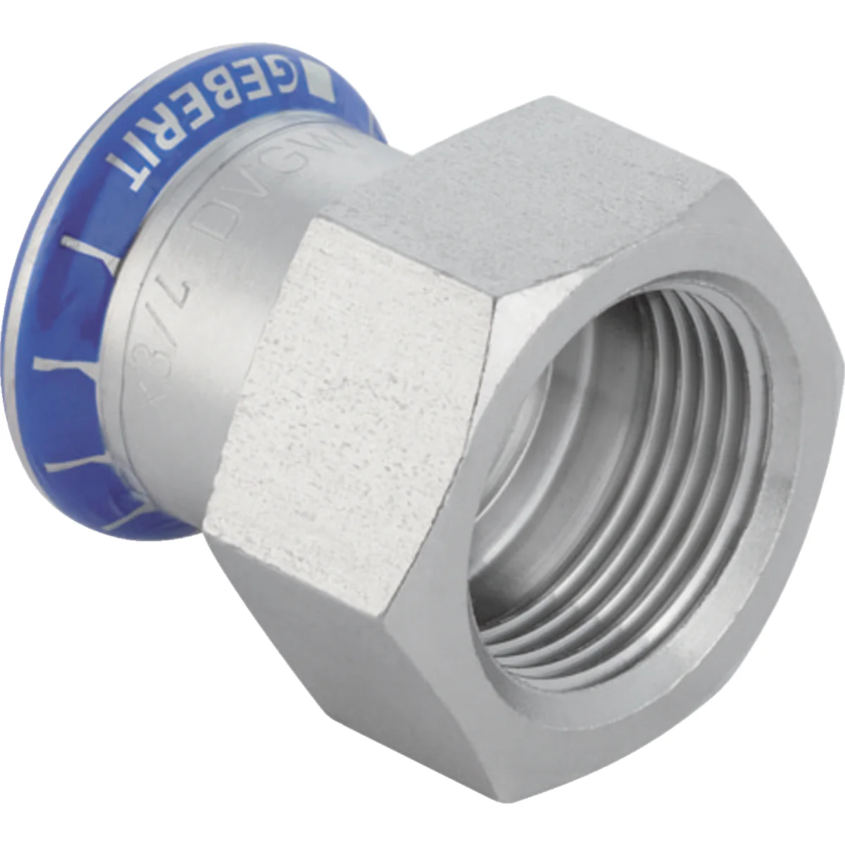 Geberit Mapress Stainless Steel Adaptor With Female Thread (15mm - 54mm)