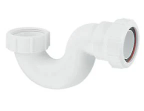 White Waste Shallow Bath P Trap
